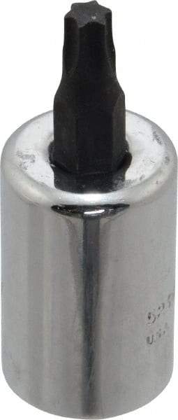 Proto - 3/8" Drive, T27 Torx Bit Socket - 1-23/32" OAL - Americas Industrial Supply