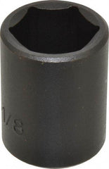 Proto - 1/2" Drive 1-1/8" Standard Impact Socket - 6 Points, 2" OAL - Americas Industrial Supply