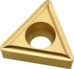 Hertel - TCMT32.52 LF Grade HC335 Carbide Turning Insert - TiC/TiCN/TiN Finish, 60° Triangle, 3/8" Inscr Circle, 5/32" Thick, 1/32" Corner Radius - Americas Industrial Supply
