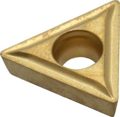 Hertel - TPMT21.51 LF Grade HC335 Carbide Turning Insert - TiC/TiCN/TiN Finish, 60° Triangle, 1/4" Inscr Circle, 3/32" Thick, 1/64" Corner Radius - Americas Industrial Supply