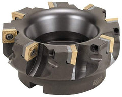 Kennametal - 8 Inserts, 4" Cut Diam, 1-1/4" Arbor Diam, 0.361" Max Depth of Cut, Indexable Square-Shoulder Face Mill - 0/90° Lead Angle, 2" High, SD.T 43.. Insert Compatibility, Series KSSM - Americas Industrial Supply