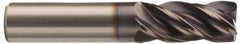 Kennametal - 5/8", 3 Flute, Single End, Solid Carbide, 0.06" Corner Radius End Mill - 5-1/4" OAL, 37° Helix, Right Hand Flute, 3" LOC, Right Hand Cut - Americas Industrial Supply