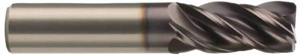 Kennametal - 1/4", 3 Flute, Single End, Solid Carbide, 0.03" Corner Radius End Mill - 2-1/2" OAL, 37° Helix, Right Hand Flute, 3/4" LOC, Right Hand Cut - Americas Industrial Supply