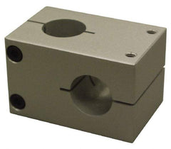 80/20 Inc. - 2 Inch Wide x 1 Inch High x 3-1/8 Inch Deep Stanchion Cross Clamp - 1.004 Inch Hole - Americas Industrial Supply