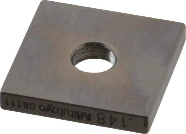 Mitutoyo - 0.148" Square Steel Gage Block - Accuracy Grade 0, Includes Certificate of Inspection - Americas Industrial Supply