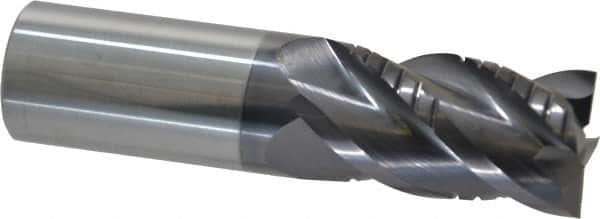 ProMax - 1" Diam, 1-3/4" LOC, 4 Flute Solid Carbide Roughing & Finishing Square End Mill - AlTiN Finish, 4" OAL, 1" Shank Diam, Weldon Shank, 40° Helix, Centercutting, Regular Length - Americas Industrial Supply