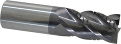 ProMax - 1" Diam, 1-3/4" LOC, 4 Flute Solid Carbide Roughing & Finishing Square End Mill - AlTiN Finish, 4" OAL, 1" Shank Diam, Weldon Shank, 40° Helix, Centercutting, Regular Length - Americas Industrial Supply
