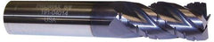ProMax - 5/8" Diam, 1-1/4" LOC, 4 Flute Solid Carbide Roughing & Finishing Corner Radius End Mill - AlTiN Finish, 3-1/2" OAL, 5/8" Shank Diam, Weldon Shank, 40° Helix, Centercutting, Regular Length - Americas Industrial Supply
