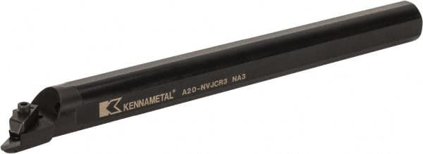 Kennametal - VP.., 3° Lead Angle A-NVJC Internal Right Hand Indexable Profiling Toolholder - 1-1/4" Shank Width, 14" Long, Steel, Through Coolant - Americas Industrial Supply