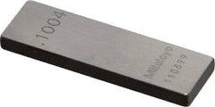 Mitutoyo - 0.1004" Rectangular Steel Gage Block - Accuracy Grade 0, Includes Certificate of Inspection - Americas Industrial Supply