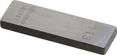 Mitutoyo - 0.113" Rectangular Steel Gage Block - Accuracy Grade 0, Includes Certificate of Inspection - Americas Industrial Supply