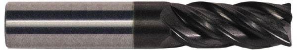Accupro - 9/16", 4 Flute, Single End, Solid Carbide, Corner Chamfer End Mill - 3-1/2" OAL, Right Hand Flute, 1-1/8" LOC, Right Hand Cut - Americas Industrial Supply