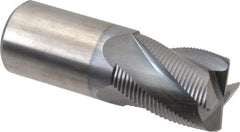 Accupro - 1" Diam, Fine Pitch, 1-1/4" LOC, 4 Flute Solid Carbide Roughing Square End Mill - TiCN Finish, 3" OAL, 1" Shank Diam, Single End, Centercutting, 30° Helix - Americas Industrial Supply