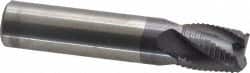 Accupro - 1/2" Diam, Fine Pitch, 5/8" LOC, 4 Flute Solid Carbide Roughing Square End Mill - AlTiN Finish, 2-1/2" OAL, 1/2" Shank Diam, Single End, Centercutting, 30° Helix - Americas Industrial Supply