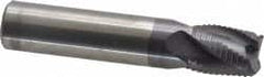 Accupro - 1/2" Diam, Fine Pitch, 5/8" LOC, 4 Flute Solid Carbide Roughing Square End Mill - AlTiN Finish, 2-1/2" OAL, 1/2" Shank Diam, Single End, Centercutting, 30° Helix - Americas Industrial Supply