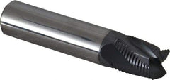 Accupro - 5/8" Diam, Fine Pitch, 3/4" LOC, 4 Flute Solid Carbide Roughing Square End Mill - AlTiN Finish, 3" OAL, 5/8" Shank Diam, Single End, Centercutting, 30° Helix - Americas Industrial Supply