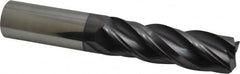 Accupro - 1", 4 Flute, Single End, Solid Carbide, Corner Chamfer End Mill - 6" OAL, Right Hand Flute, 3-1/4" LOC, Right Hand Cut - Americas Industrial Supply