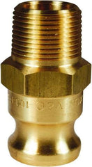 Dixon Valve & Coupling - 3/4" Brass Cam & Groove Suction & Discharge Hose Male Adapter Male NPT Thread - Part F, 3/4" Thread, 250 Max psi - Americas Industrial Supply