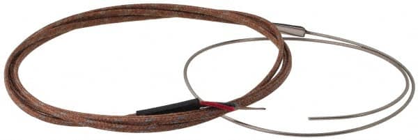Thermo Electric - 0 to 750°F, T Flexible, Thermocouple Probe - 3 Ft. Cable Length, Stripped Ends, 12 Inch Probe Sheath Length, 3 Sec Response Time - Americas Industrial Supply