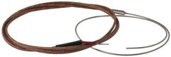 Thermo Electric - 0 to 750°F, T Flexible, Thermocouple Probe - 3 Ft. Cable Length, Stripped Ends, 12 Inch Probe Sheath Length, 3 Sec Response Time - Americas Industrial Supply