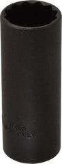 Proto - 15/16", 1/2" Drive, Deep Hand Socket - 12 Points, 3-1/4" OAL, Alloy Steel, Black Finish - Americas Industrial Supply