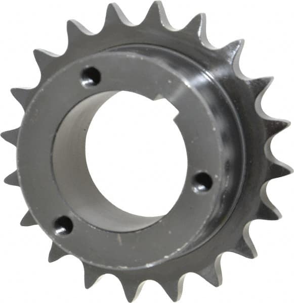 Browning - 20 Teeth, 5/8" Chain Pitch, Chain Size 50, Bushed Roller Chain Sprocket - 4" Pitch Diam, 4.32" Outside Diam - Americas Industrial Supply