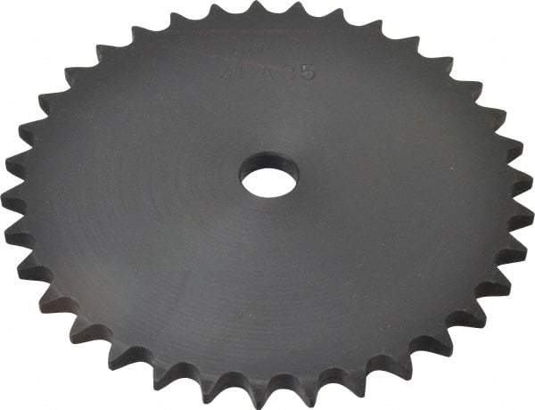 Browning - 35 Teeth, 1/2" Chain Pitch, Chain Size 40, "A" Plate Roller Chain Sprocket - 5/8" Bore Diam, 5-37/64" Pitch Diam, 5.86" Outside Diam - Americas Industrial Supply