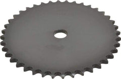 Browning - 40 Teeth, 1/2" Chain Pitch, Chain Size 40, "A" Plate Roller Chain Sprocket - 5/8" Bore Diam, 6.373" Pitch Diam, 6.65" Outside Diam - Americas Industrial Supply