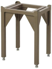 Starrett - 24" Long x 24" Wide x 30" High, Steel Stationary Inspection Surface Plate Stand - Powder Coated, Beige Gray, For Use with Starrett Surface Plates - Americas Industrial Supply