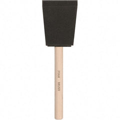 Krylon - 3/8" Flat Foam Foam Paint Brush - 2" Bristle Length, 4" Wood Pole-Mount Handle - Americas Industrial Supply