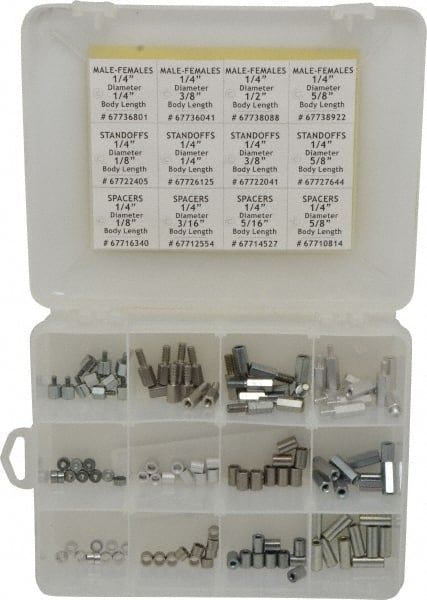 Electro Hardware - Standoff & Spacer Assortments Type: Male/Female Standoffs; Spacers; Threaded Standoffs System of Measurement: Inch - Americas Industrial Supply