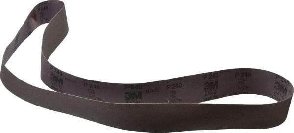 3M - 2" Wide x 60" OAL, 240 Grit, Aluminum Oxide Abrasive Belt - Aluminum Oxide, Very Fine, Coated, X Weighted Cloth Backing, Series 341D - Americas Industrial Supply