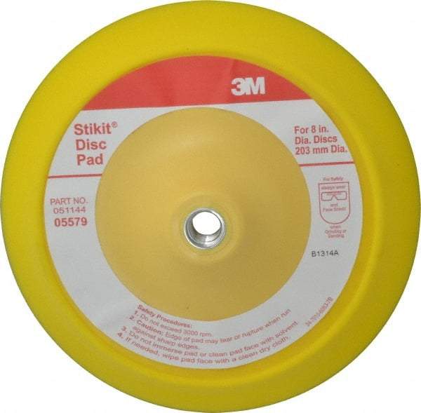 3M - 8" Diam Adhesive/PSA Disc Backing Pad - Medium Density, 3,000 RPM - Americas Industrial Supply
