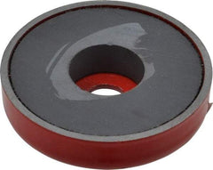 Value Collection - 10-24 Tap, 10 kg Average Pull Force, 2" Diam, 3/8" High, Ceramic Pot Magnet - Red, 0.34" Countersunk Hole - Americas Industrial Supply