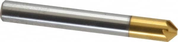 Melin Tool - 1/4" Head Diam, 1/4" Shank Diam, 6 Flute 90° Cobalt Countersink - Americas Industrial Supply