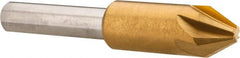 Melin Tool - 3/8" Head Diam, 1/4" Shank Diam, 6 Flute 60° Cobalt Countersink - Americas Industrial Supply