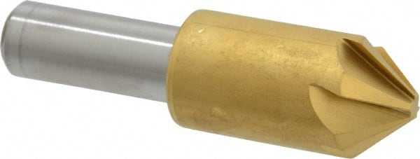 Melin Tool - 3/4" Head Diam, 1/2" Shank Diam, 6 Flute 82° Cobalt Countersink - Americas Industrial Supply