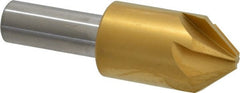 Melin Tool - 7/8" Head Diam, 1/2" Shank Diam, 6 Flute 82° Cobalt Countersink - Americas Industrial Supply