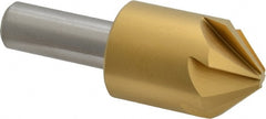 Melin Tool - 1" Head Diam, 1/2" Shank Diam, 6 Flute 90° Cobalt Countersink - Americas Industrial Supply