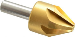 Melin Tool - 1-1/4" Head Diam, 1/2" Shank Diam, 6 Flute 60° Cobalt Countersink - Americas Industrial Supply
