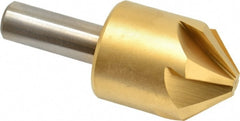 Melin Tool - 1-1/4" Head Diam, 1/2" Shank Diam, 6 Flute 90° Cobalt Countersink - Americas Industrial Supply