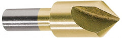 Melin Tool - 3/4" Head Diam, 1/2" Shank Diam, 1 Flute 60° Cobalt Countersink - Americas Industrial Supply