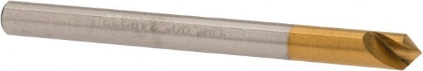 Melin Tool - 1/8" Head Diam, 1/8" Shank Diam, 1 Flute 90° Cobalt Countersink - Americas Industrial Supply