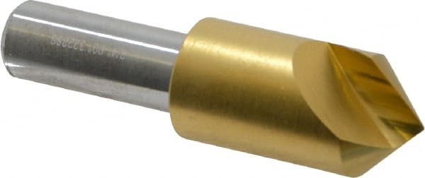 Melin Tool - 3/4" Head Diam, 1/2" Shank Diam, 1 Flute 90° Cobalt Countersink - Americas Industrial Supply