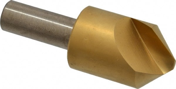 Melin Tool - 1" Head Diam, 1/2" Shank Diam, 1 Flute 90° Cobalt Countersink - Americas Industrial Supply