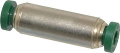 Parker - 5/32" Outside Diam, Nickel Plated Brass Push-to-Connect Tube Union - 300 Max psi, Tube to Tube Connection, Buna-N O-Ring - Americas Industrial Supply