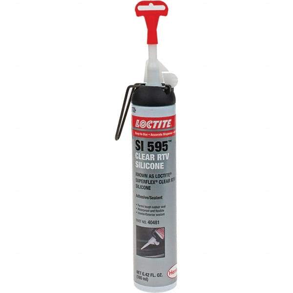 Loctite - Can Clear RTV Silicone Sealant - 190ML CLR AEROSOL RTV SILICONE SEALANT - Americas Industrial Supply