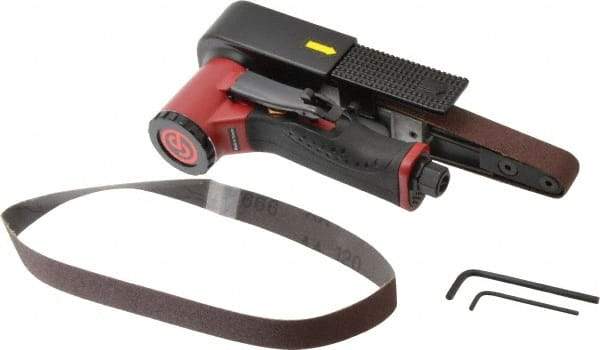 Chicago Pneumatic - 20 x 520 mm, 22,000 RPM Air Belt Sander - 1/4 Inch Inlet, 14.62 CFM Air Consumption - Americas Industrial Supply