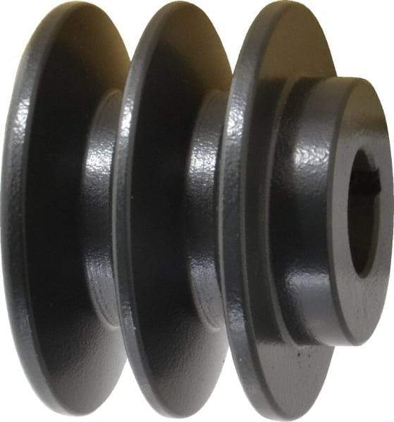 Browning - 7/8" Bore, 1-31/32 Long, 2.95" Outside Diam, Finished Bore Two Groove V Belt Sheave - 2.6 Belt Pitch B, 2.2" Pitch Diam of 4L Belt - Americas Industrial Supply