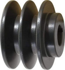 Browning - 7/8" Bore, 1-31/32 Long, 2.95" Outside Diam, Finished Bore Two Groove V Belt Sheave - 2.6 Belt Pitch B, 2.2" Pitch Diam of 4L Belt - Americas Industrial Supply